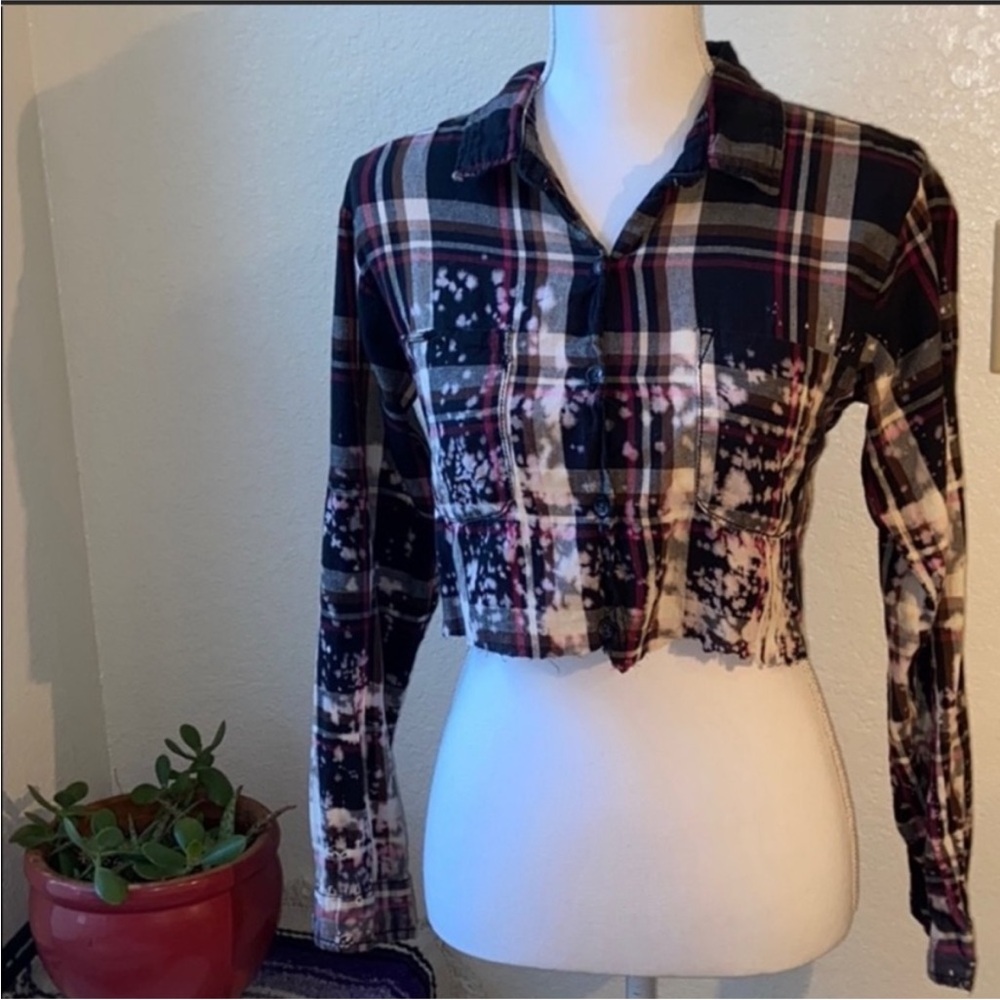 Custom Grunge Bleached Flannel